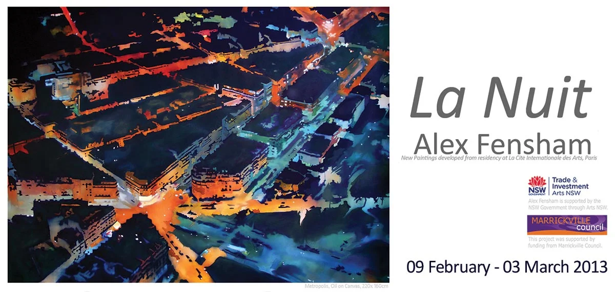 Alex Fensham: La Nuit, 09 February - 03 March 2013, Artsite Contemporary exhibition archive.