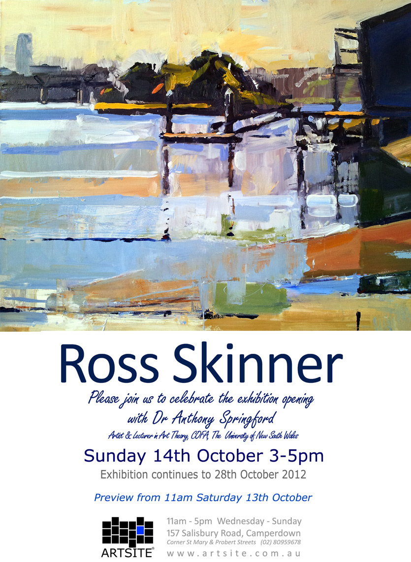 Ross Skinner: Recent Paintings 13 - 28 October 2012 Artsite Contemporary Galleries Sydney Exhibition Archive