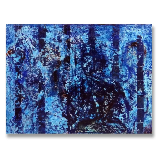 SOLD: Madeleine Tuckfield-Carrano ~ Can't See the wood for the trees, 2018 mixed media on canvas 92x122cm.