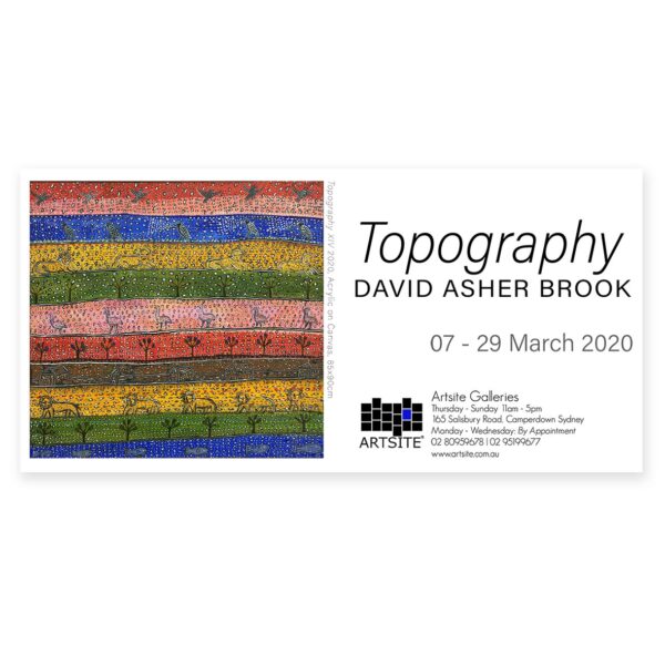 David Asher Brook: Topography 07 - 29 March 2020, Artsite Contemporary exhibition archive.