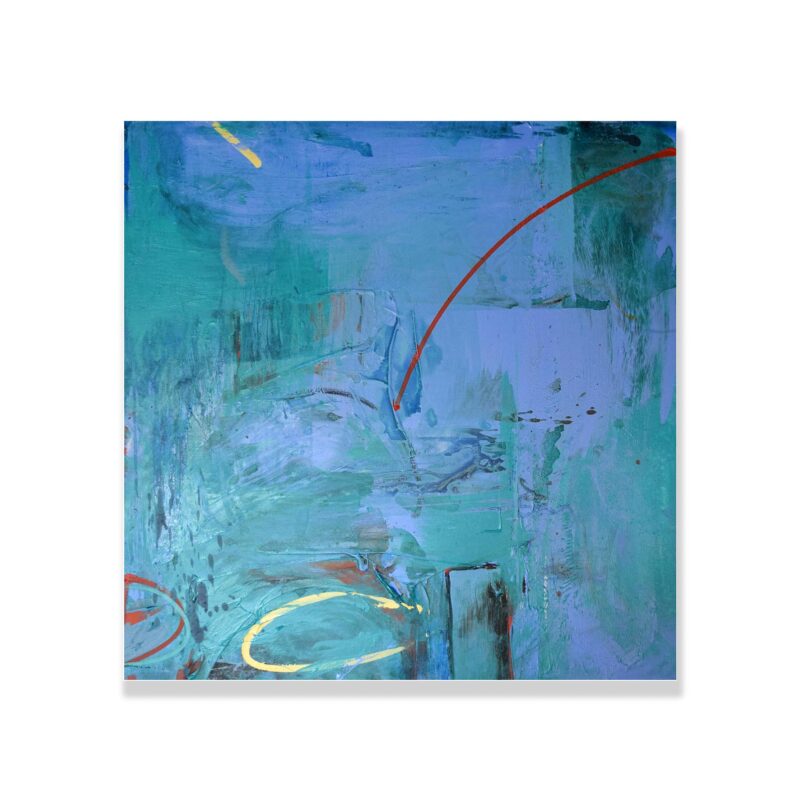 SOLD: Judy Trick - Samba, 2020. Mixed Media on Canvas. 90x90cm