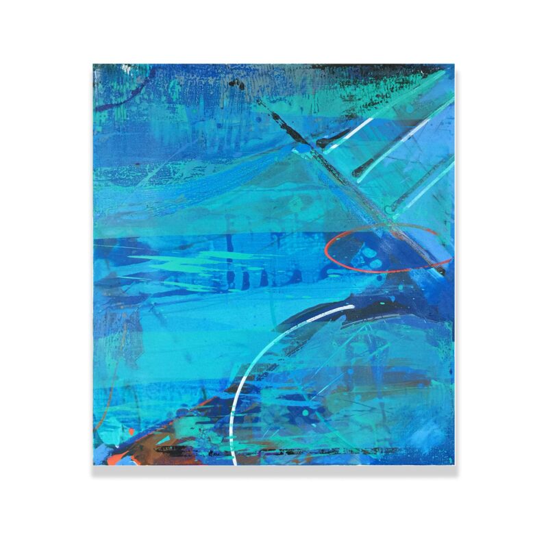 SOLD: Judy Trick - Cenotes, 2020. Mixed Media on Canvas. 90x80cm