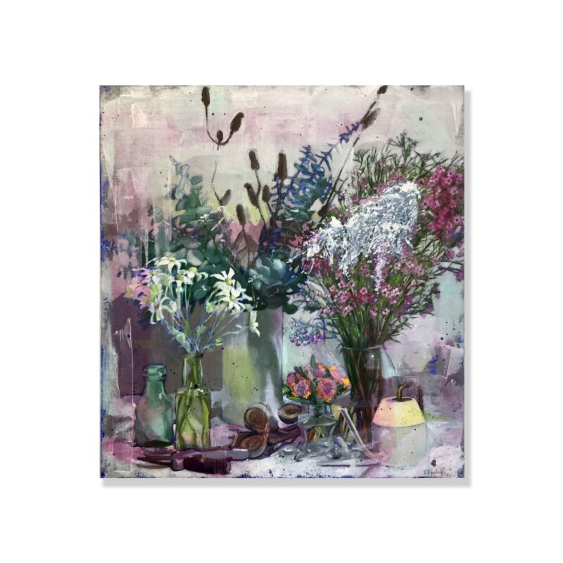 SOLD: Erika Cholich - Promises of Spring, 2020. Oil on Linen. Image size: 92x84cm