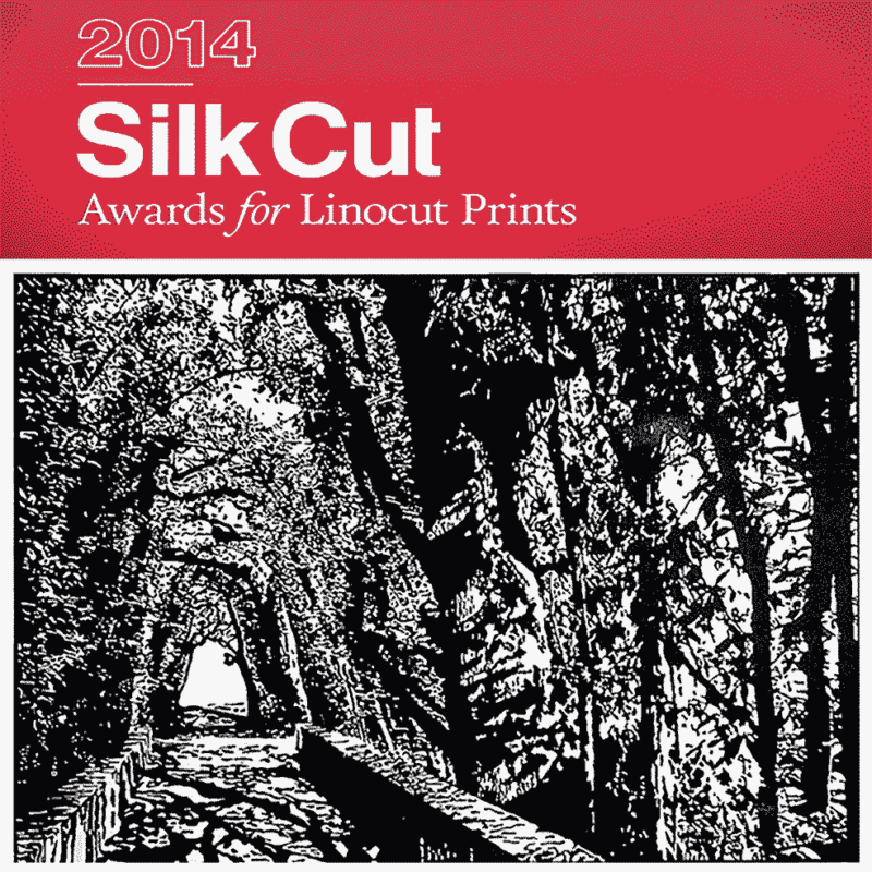 Graham Marchant, named as finalist in the 2014 Silk Cut Award, for his lino cut Boboli Gardens, Florence.