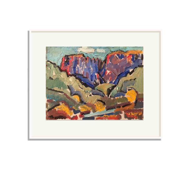 SOLD: Daniel Pata - Trephina Bluff IV, 2019. Oil on Card, 21x30cm (Framed size: 34x42cm). | Oil paintings and Drawings available | Browse in Gallery | Acquire Online | Artsite Contemporary Sydney