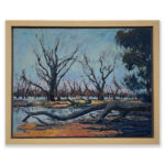 Daniel Pata: Menindee Lakes (Kinchega National Park), NSW, 2019 Oil painting en plein aire. Artsite Contemporary