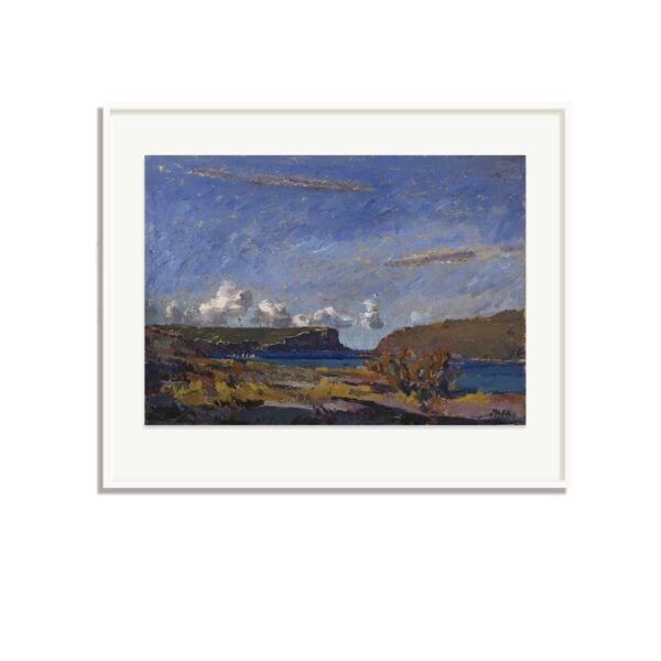 SOLD: Daniel Pata - Sydney Heads, 2020 (from Rocky Point Island, Balmoral Beach) Oil on Card Image: 21x30cm | Oil paintings and Drawings available | Browse in Gallery | Acquire Online | Artsite Contemporary Sydney