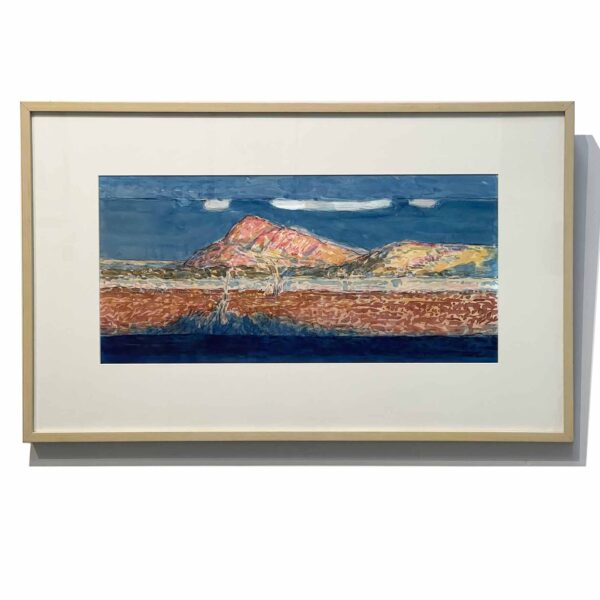 SOLD: Daniel Pata - Wanakanu, Mutawintji, NSW, 2018 Watercolour on paper Image : 30x67cm, F: 55x93cm | Oil paintings and Drawings available | Browse in Gallery | Acquire Online | Artsite Contemporary Sydney