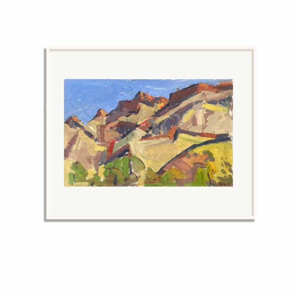 SOLD: Daniel Pata - The Seven Sisters, Ross River, 2018 (Second Trip) Oil on Card Image: 21x33cm, F: 34x46cm | Oil paintings and Drawings available | Browse in Gallery | Acquire Online | Artsite Contemporary Sydney