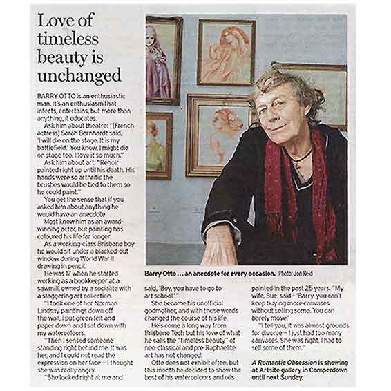 The Sun Herald | Love of Timeless beauty is unchanged | page 31 | 29 May 2011 | Barry Otto ~ A Romantic Obsession.