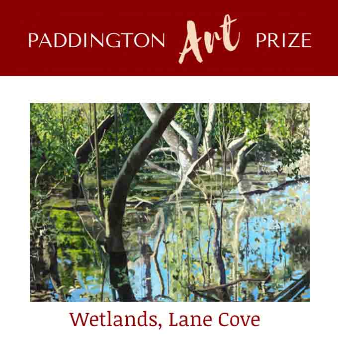 Congratulations to Graham Marchant, finalist in The Paddington Art Prize for his painting Wetlands. The Paddington Art Prize, established in 2004 by Arts Patron, Marlene Antico OAM, is a National acquisitive prize, awarded annually for a painting inspired by the Australian landscape. The judges this year are Cressida Campbell (Artist), William Wright AM, and Chris Antico (Artist)