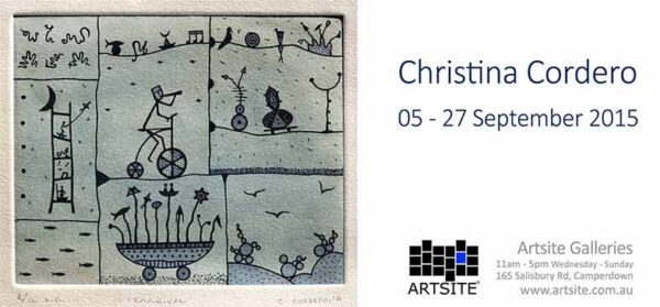 Christina Cordero: Etchings, 05 - 27 September 2015, Artsite Contemporary exhibition archive.