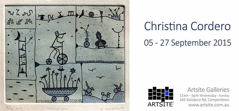 Christina Cordero: Etchings, 05 - 27 September 2015, Artsite  Contemporary exhibition archive.