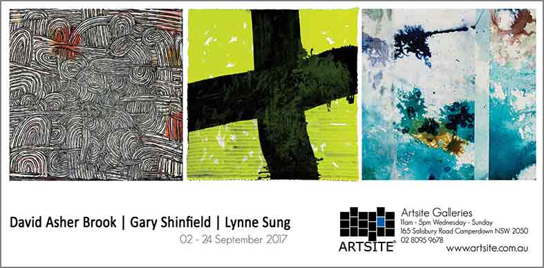 David Asher Brook | Gary Shinfield | Lynne Sung, 02 - 24 September 2017, Artsite  Contemporary exhibition archive.