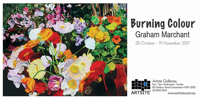 Burning Colour: Graham Marchant, 28 October - 19 November 2017, Artsite  Contemporary exhibition archive.
