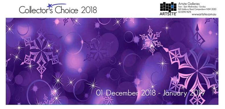 Collectors Choice 2018, 01 December 2018 - 26 January 2019, Artsite Contemporary exhibition archive. Exhibiting Artists include: Ben Rak, Cathryn McEwen, Corinne Loxton, Cornelius Timmer, Daniel Skeffington, David Asher Brook, Dorothy Erickson, Edith Cowlishaw, Erika Beck, Gary Shinfield, Graham Marchant, Ian Chapman, Jack Fangmin Wu, Jamie Cole, John Edwards, Jude Rose, Judy Trick, Katherine Rooney, Kathryn Queama, Kerry Johns , Kerwayne Berry, Lee Blattmann, Lucinda James, Madeleine Tuckfield-Carrano, Michael Ambriano, Mo Orkiszewski, Murat Urlali, Nikki Suebwongpat, Peter Anderson, Randall Sinnamon, Rene Kulitja, Ross Skinner, Sandi Rigby, Stephen Williams, Vicki Parish, Victoria Peel, Wei Bin Chen (Jeffrey), Yong Kang Gao.