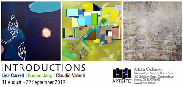 INTRODUCTIONS: Three Emerging Artists, 31 August -29 September 2019, Artsite  Contemporary exhibition archive.