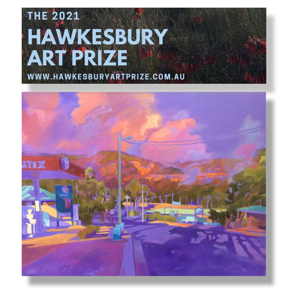 Artsite  Contemporary Artist, Victoria Peel, selected as Finalist in Hawkesbury Art Prize, 2021. Image: Three Mile Fires, 2021.