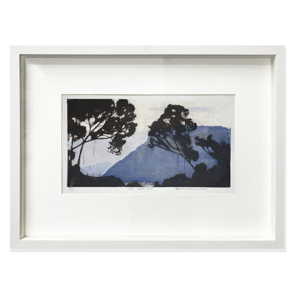 Sold: Edith Cowlishaw - The Look Out 1/7 Etching/watercolour, Ed: 7. Image: 19x35cm., Framed: 41x56x4cm