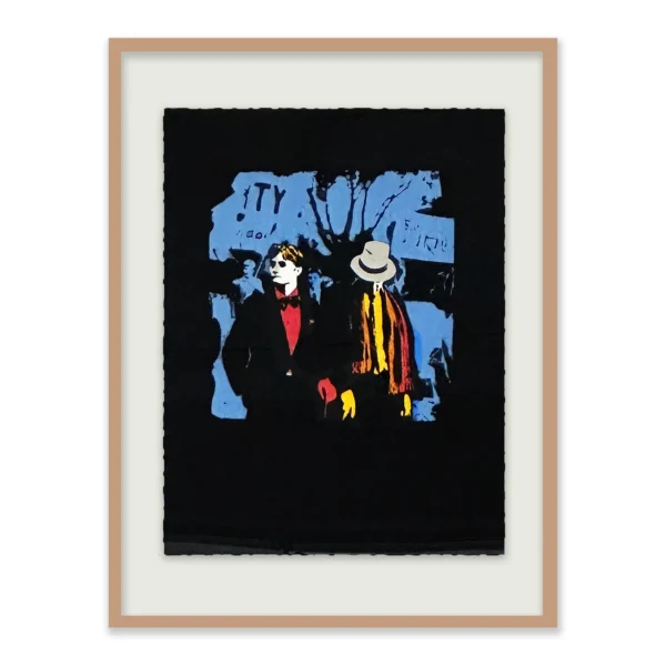 Madeleine Tuckfield-Carrano: All Dressed Up - in colour.. Screen Print, 56x56cm. Framed