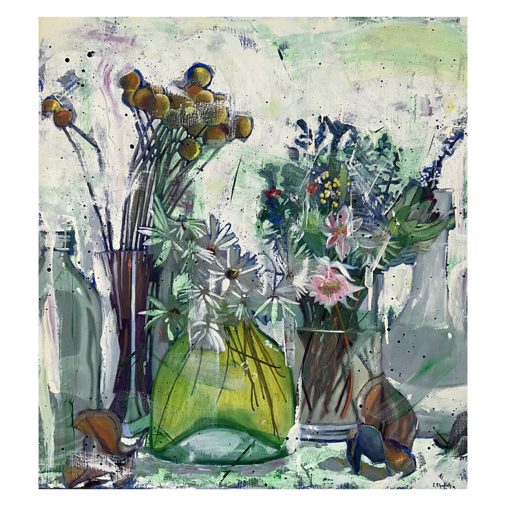 Erika Cholich Australian bush blooms collected pods original oil painting exhibition Artsite Contemporary, Sydney Browse | Acquire | Collect