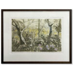 ©Edith Cowlishaw: Violets by the stream 4/10, 2018 | Original etchings available Artsite Contemporary Australia.