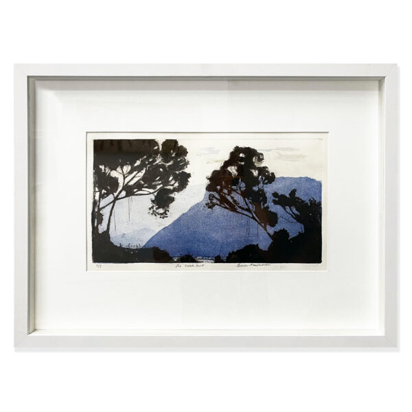 Sold ~ ©Edith Cowlishaw: The Lookout, 2/7. Framed, multi plated etching. SOLD.