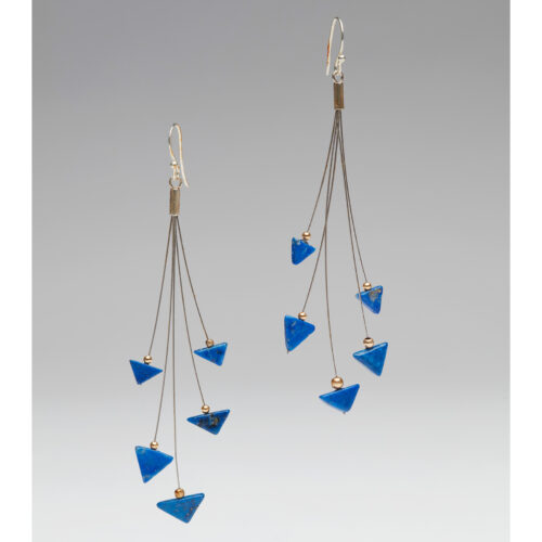 Dorothy Erickson: Larkspurs for Kate earrings II – Hesperia Collection, 2022. Dorothy Erickson ~ Hesperia: Più di Cinquante – Celebrating 50+ years of making jewellery. 03 - 25 February 2024. Artsite Contemporary Sydney Australia.