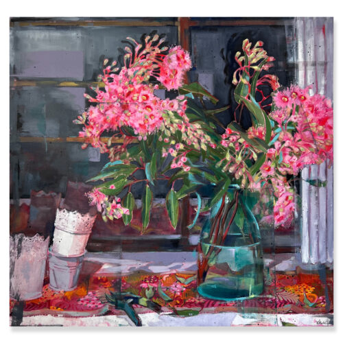 Erika Cholich: Midnight in Sydney 2023 Oil on Linen. Image Size: 117cm x 122cm. Available Artsite Contemporary Galleries, Sydney, Australia.