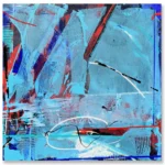 Judy Trick: Gybe, 2023. Mixed-media on canvas. Image Size: 92x84cm.