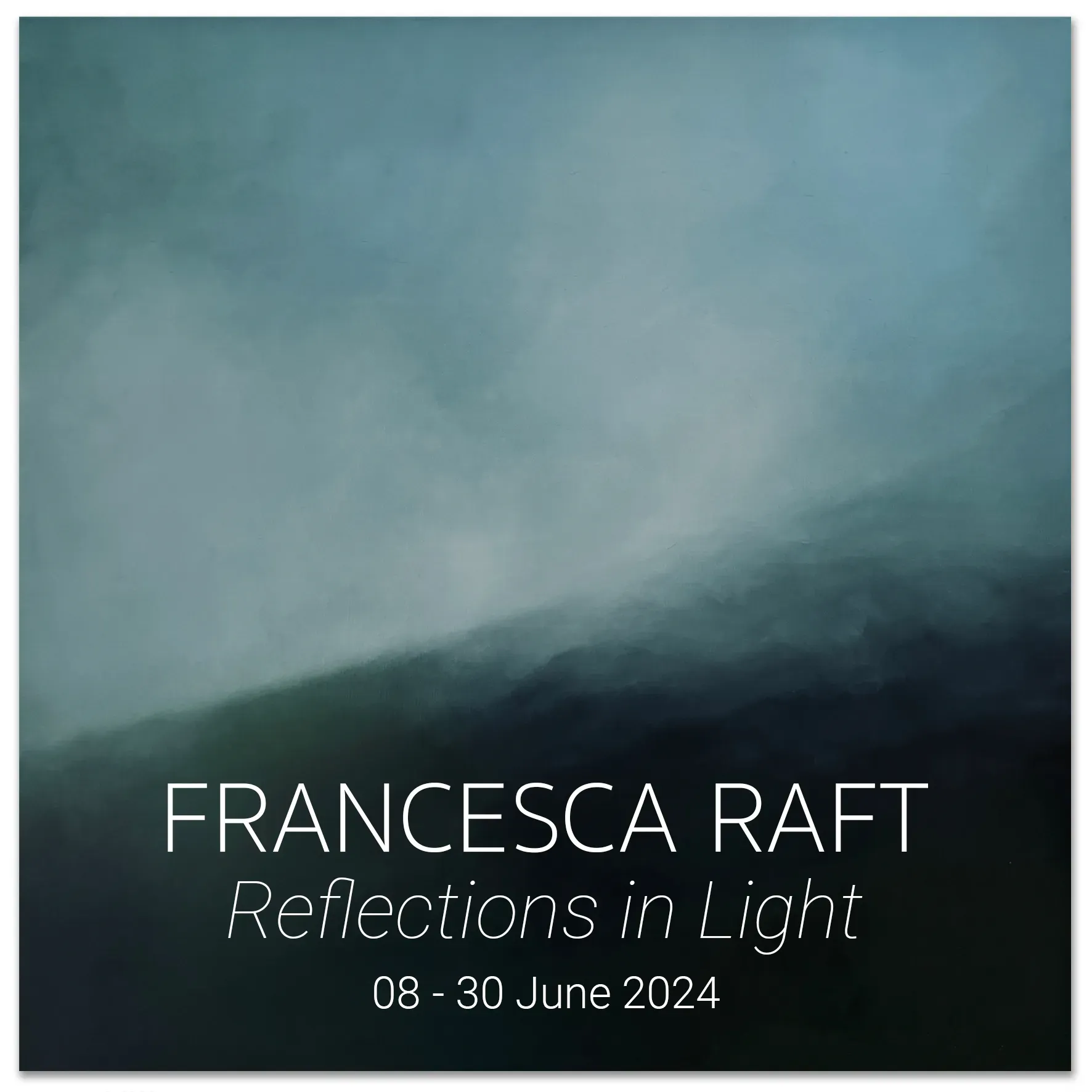 FRANCESCA RAFT: Reflections in Light. Solo Exhibition 08 - 30 June 2024 Artsite Contemporary Gallery Sydney Australia.