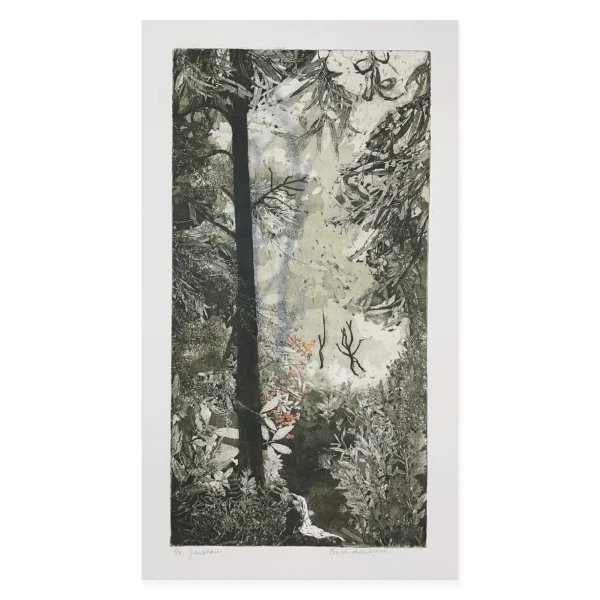 SOLD ~ Edith Cowlishaw: Jenolan 9/10. Etching, Hand-Coloured (Watercolour) Image Size: 50x32cm. Edition 10. Unframed.