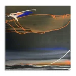 Judy Trick: First Light of Uluru, 2024 Mixed-media on canvas. 92 cm x 92 cm. JUDY TRICK | Unearthed. Artsite Contemporary Galleries 03 – 25 August 2024