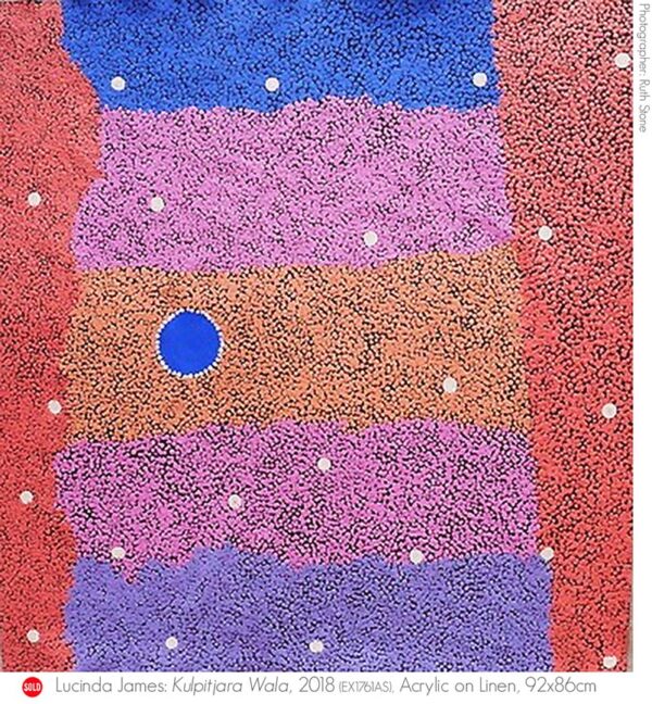 Lucinda James Kulpitjara Wala, 2018 (EX1761AS) Acrylic on Linen, 92x86cm