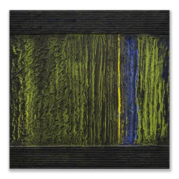 Madeleine Tuckfield-Carrano: Metascape ~ Folded light. Oil/Mixed Media on Canvas. Image size: 56x56cm