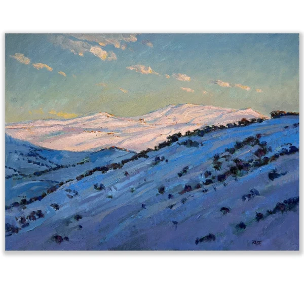 Daniel Pata: Mt Kosciusko Oil on Linen. 46x61cm. Unframed