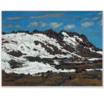 Daniel Pata: Snow pockets, Crackenback, 2025 Oil on linen. 64x62cm Unframed.