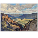 Daniel Pata: Valleys of the Blue mountains, 2025 Oil on Linen. Image: 46x62cm. Unframed This is one of my favourite views of Jameson valley in the Blue Mountains.
