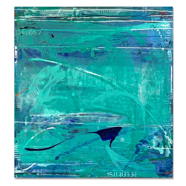 Judy Trick: Harbour, 2025. Mixed-media on canvas. 92x84cm.