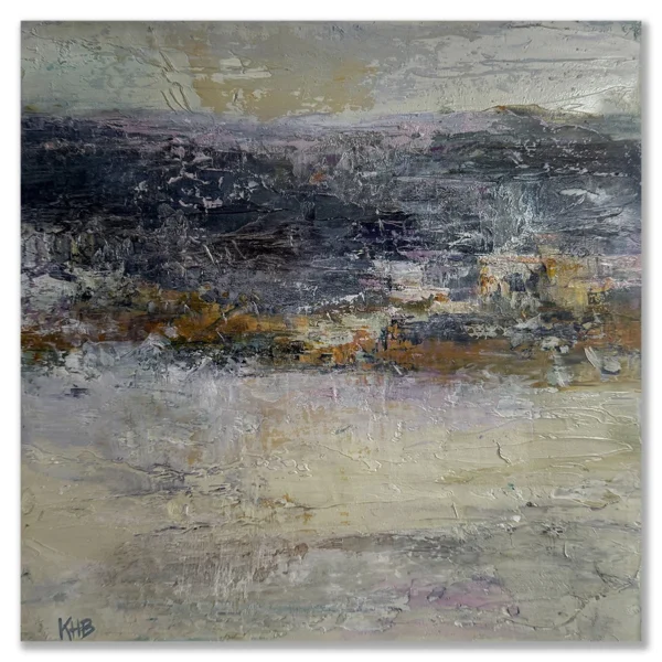 Kerwayne H. Berry: Lavender hills, 2025 Oil on wood panel. Image size: 30x30cm. Framed size: 33x33cm. $850 One of my favourite places found in the Blue Mountains...