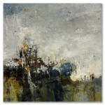 Kerwayne H. Berry: Across the paddock, 2025 Oil on wood panel. Image size: 30x30cm. Framed size: 33x33cm. $850 Travelling through the central tablelands...