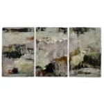 Kerwayne H. Berry: Golden escarpment, 2025 Mixed Media on Arches Oil Paper 300gsm. Image size: each - 15x24 cm, total 48x24cm. Framed size: 47x70cm. $850 ...this mixture of colour, texture & boldness recalls the Australian bushscape from time spent exploring the Blue Mountains...