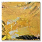 Judy Trick: Portal, 2026. Mixed media on canvas.153x153cm."The veil lifts and the sun streams down."