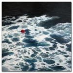 PJ Twomey: Floating, 2025. Oil on Canvas. 102x102cm. Available Artsite Contemporary Galleries, Sydney, Australia