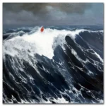 PJ Twomey: Edge of Control, 2026. Oil on Canvas. 110x110cm. Available Artsite Contemporary Galleries Sydney Australia.