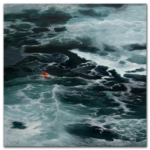 PJ Twomey: Separation, 2026. Oil on Canvas. 76x76cm. Available Artsite Contemporary Galleries Sydney Australia.