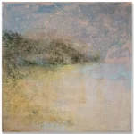 Claudio Valenti: Elsewhere, briefly I, 2026 Mixed media on canvas. 41x41cm The landscape seems to dissolve and re-form with the changing light.